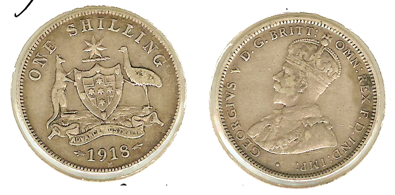 Australian Shilling 1918 gVF